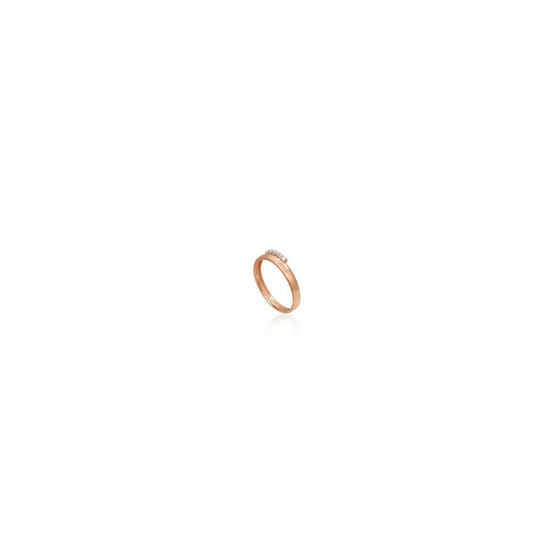 Gold ring 1100948(Au-R+PRh-W)_DI, Red Gold 585°, Rhodium (Plating) , Diamonds