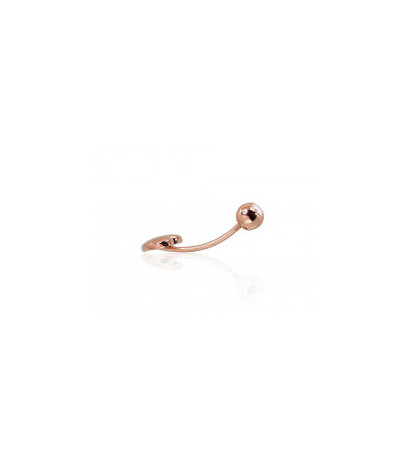 Gold piercing for navel 1930062(Au-R)_CZ, Red Gold 585°, Zirkons