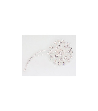 Silver brooch 2920191_SV, Silver 925°, Crystals