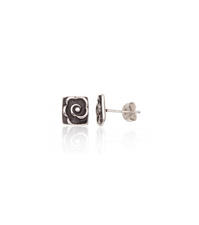 Silver stud earrings 2203661(POx-Bk), Silver 925°, oxide (Plating)