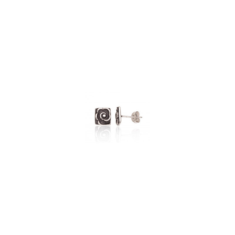 Silver stud earrings 2203661(POx-Bk), Silver 925°, oxide (Plating)