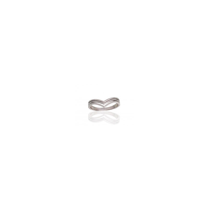 Silver ring 2101786(PRh-Gr), Silver 925°, Rhodium (Plating)