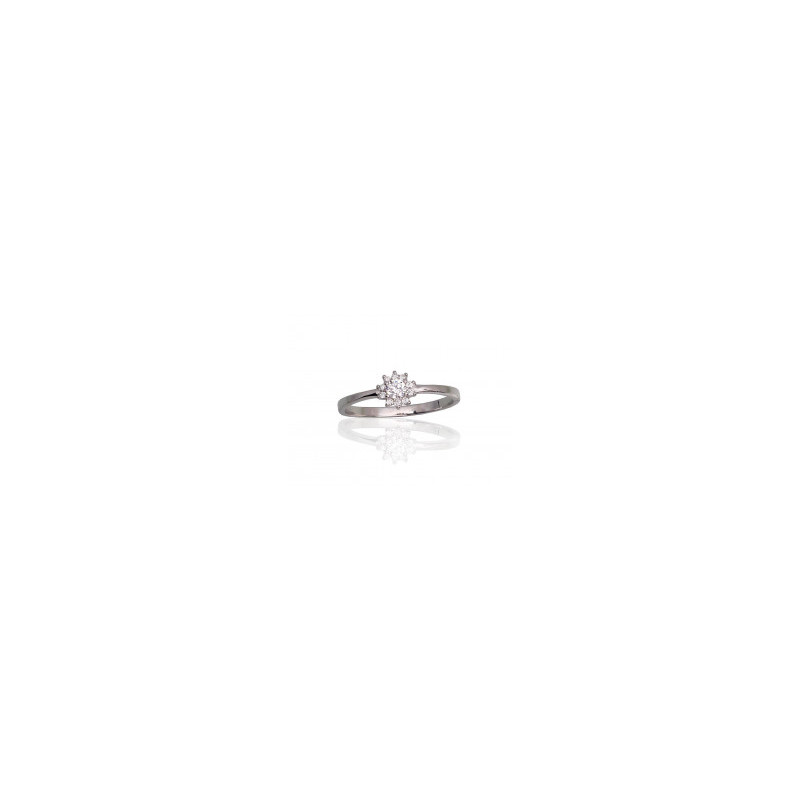 Silver ring 2101793(PRh-Gr)_CZ, Silver 925°, Rhodium (Plating), Zirkons