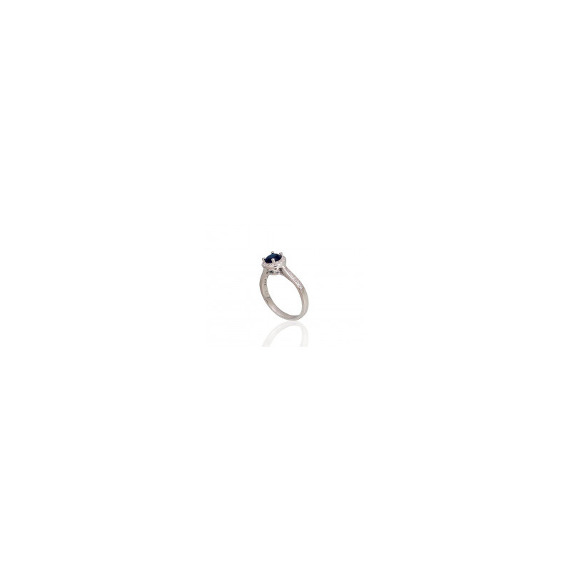 Silver ring 2101794(PRh-Gr)_CZ+CZ-B, Silver 925°, Rhodium (Plating), Zirkons