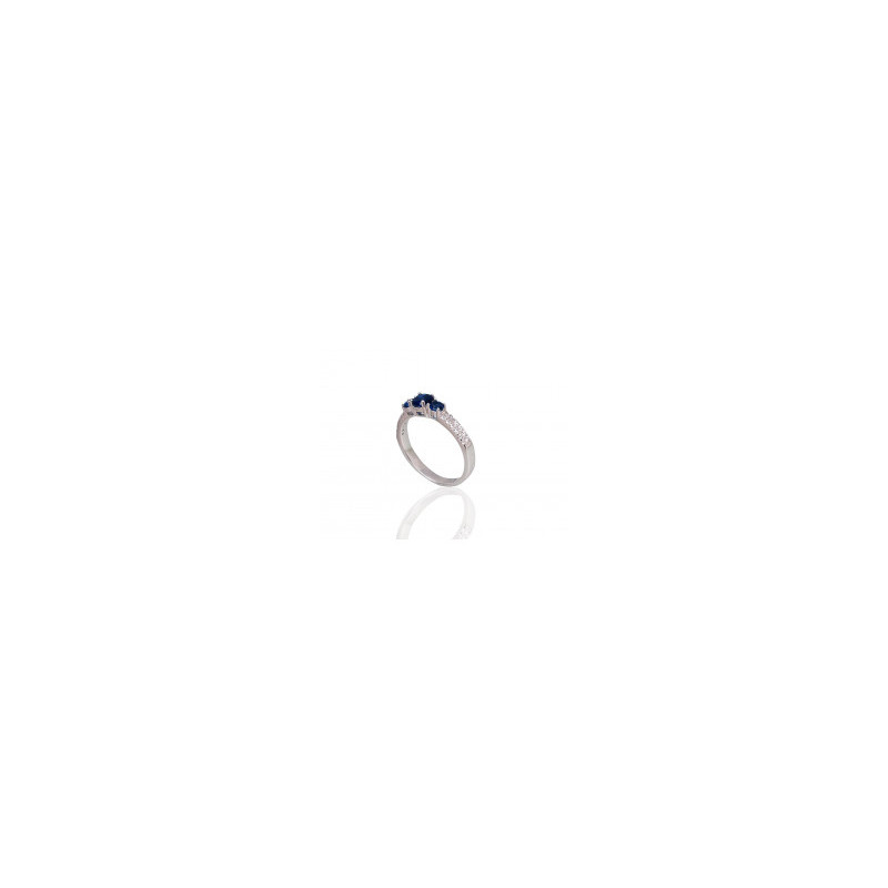 Silver ring 2101798(PRh-Gr)_CZ+CZ-B, Silver 925°, Rhodium (Plating), Zirkons