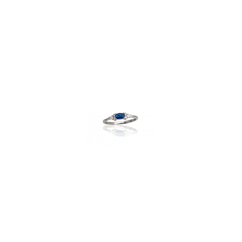 Silver ring 2101799(PRh-Gr)_CZ+CZ-B, Silver 925°, Rhodium (Plating), Zirkons