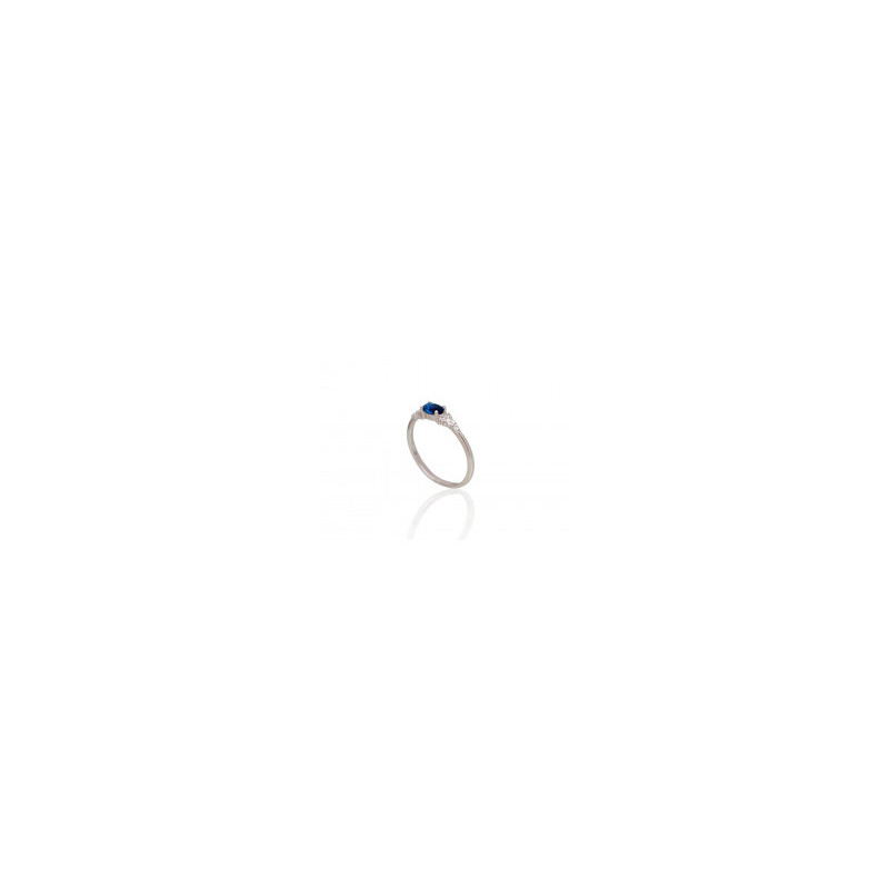 Silver ring 2101799(PRh-Gr)_CZ+CZ-B, Silver 925°, Rhodium (Plating), Zirkons