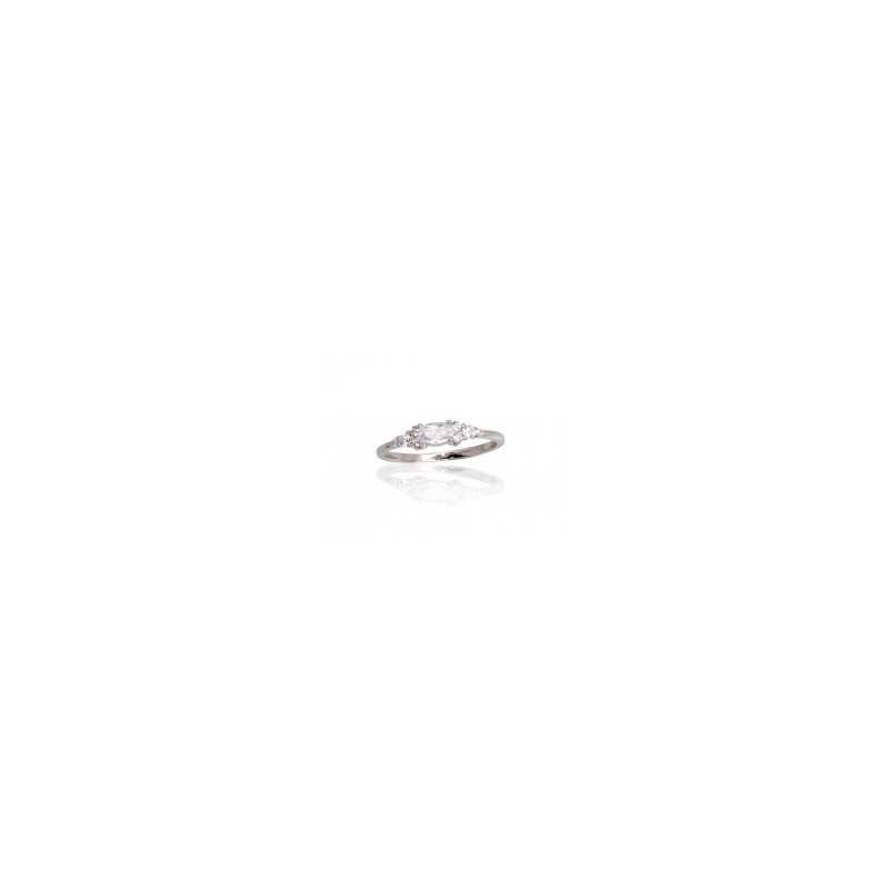Silver ring 2101799(PRh-Gr)_CZ, Silver 925°, Rhodium (Plating), Zirkons