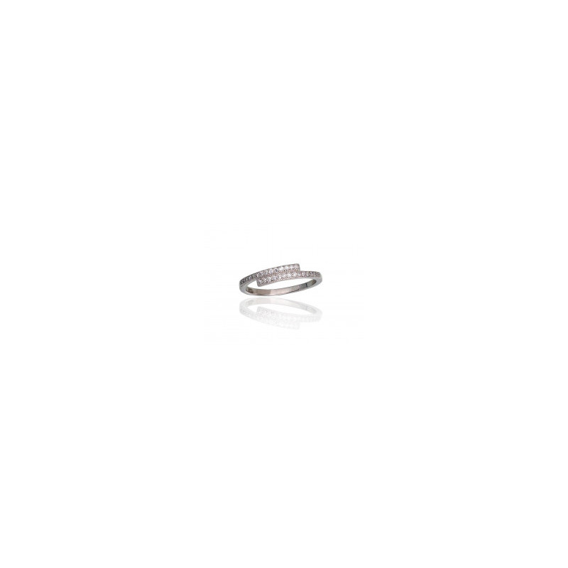 Silver ring 2101802(PRh-Gr)_CZ, Silver 925°, Rhodium (Plating), Zirkons