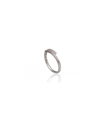 Silver ring 2101802(PRh-Gr)_CZ, Silver 925°, Rhodium (Plating), Zirkons