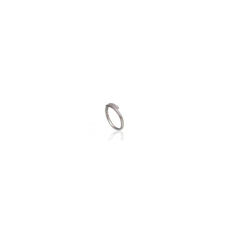 Silver ring 2101802(PRh-Gr)_CZ, Silver 925°, Rhodium (Plating), Zirkons