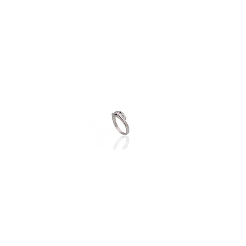 Silver ring 2101803(PRh-Gr)_CZ, Silver 925°, Rhodium (Plating), Zirkons