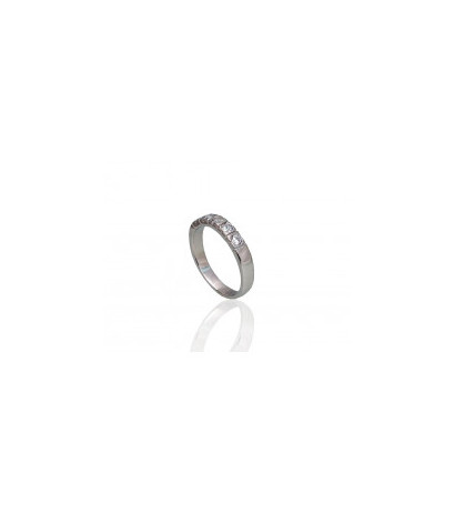 Silver ring 2101804(PRh-Gr)_CZ, Silver 925°, Rhodium (Plating), Zirkons