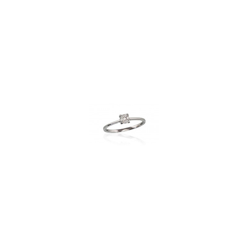 Gold ring 1100288(Au-W)_DI, White Gold 585°, Diamonds