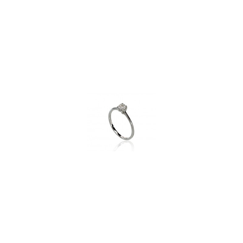 Gold ring 1100288(Au-W)_DI, White Gold 585°, Diamonds