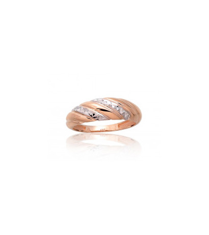 Gold ring 1100981(Au-R+PRh-W), Red Gold 585°, Rhodium (Plating)