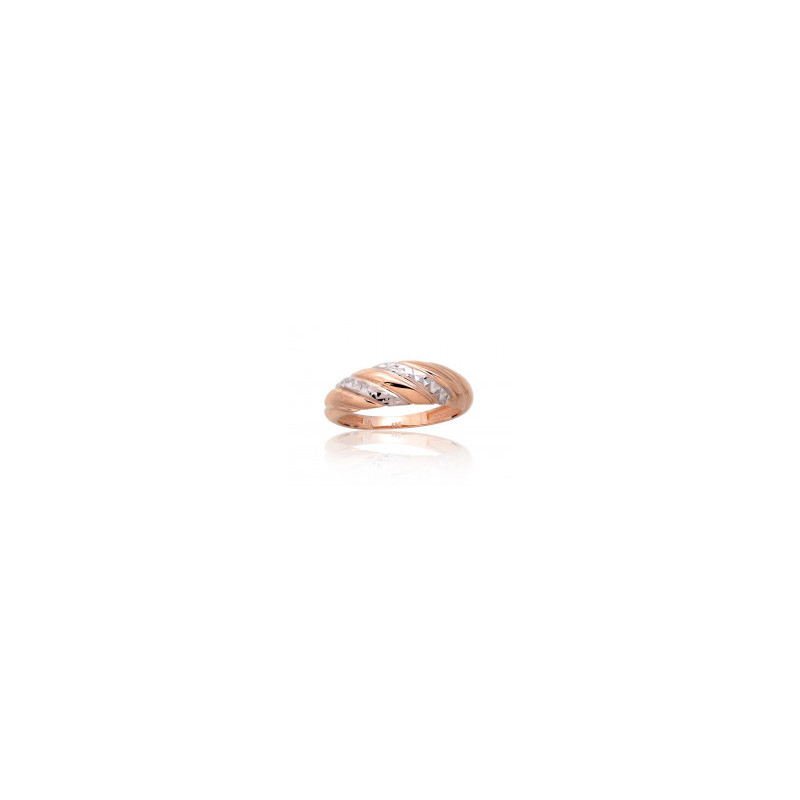 Gold ring 1100981(Au-R+PRh-W), Red Gold 585°, Rhodium (Plating)