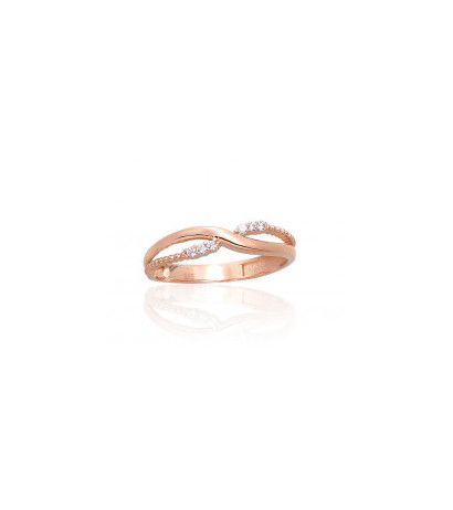 Gold ring 1100988(Au-R)_CZ, Red Gold 585°, Zirkons