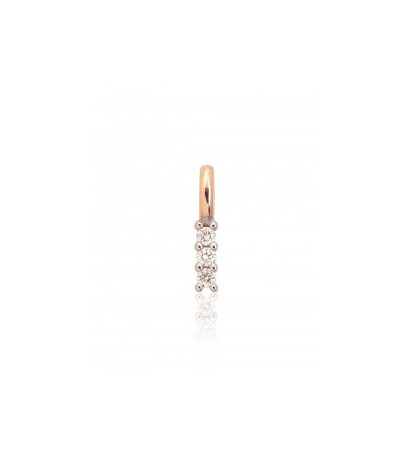 Gold pendant 1300883(Au-R+PRh-W)_DI, Red Gold 585°, Rhodium (Plating) , Diamonds