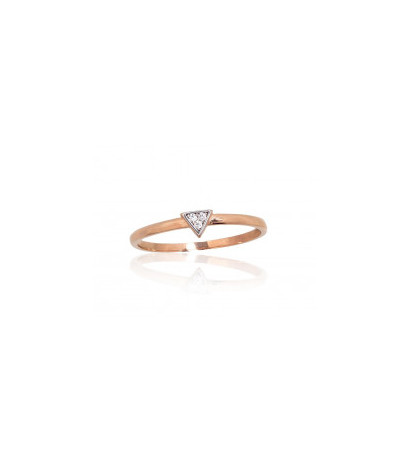 Gold ring 1101006(Au-R+PRh-W)_CZ, Red Gold 585°, Rhodium (Plating) , Zirkons
