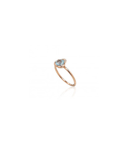 Gold ring 1101008(Au-R)_TZLB, Red Gold 585°, Sky Blue Topaz
