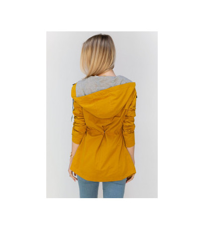 YELLOW SHORT PARKA WITH HOOD (TLR336) jacket