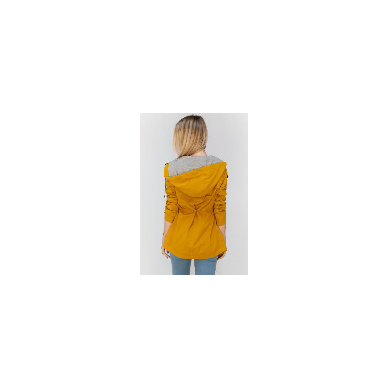 YELLOW SHORT PARKA WITH HOOD (TLR336) jacket