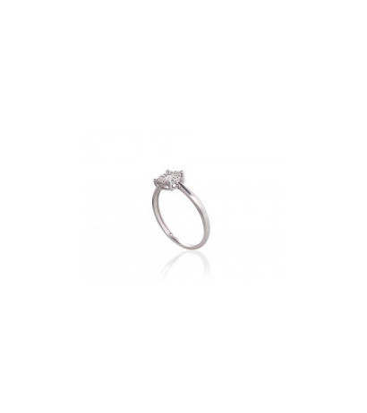 Gold ring 1101025(Au-W)_DI, White Gold 585°, Diamonds