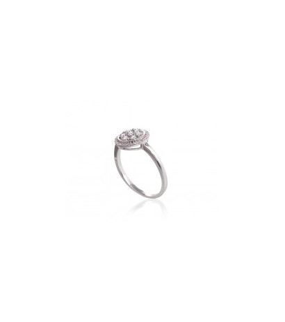 Gold ring 1101029(Au-W)_DI, White Gold 585°, Diamonds