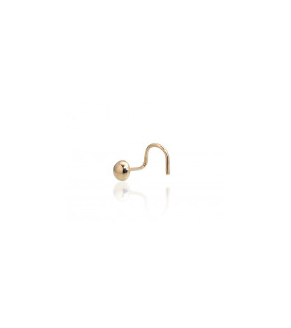 Gold piercing for nose 1930024(Au-Y), Yellow Gold 585°