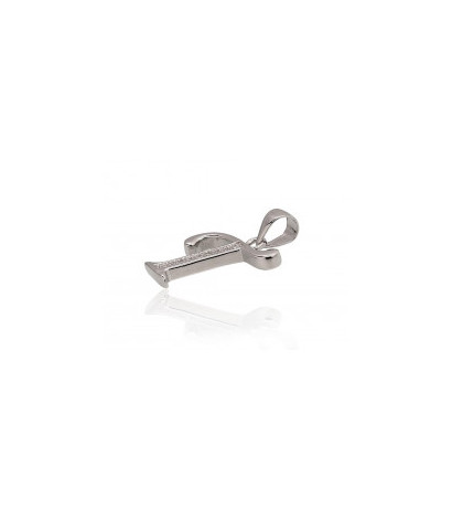 Silver pendant 2301623(PRh-Gr)_CZ, Silver 925°, Rhodium (Plating), Zirkons