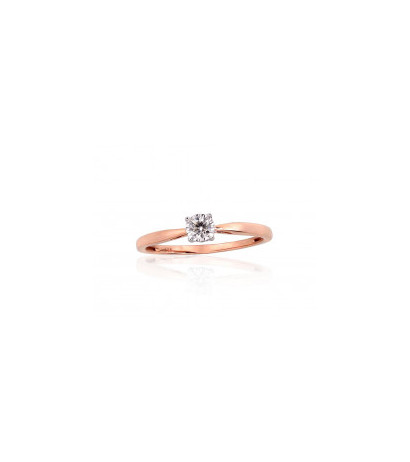 Gold ring 1101037(Au-R+Au-W)_DI, White/Red Gold 585°, Diamonds
