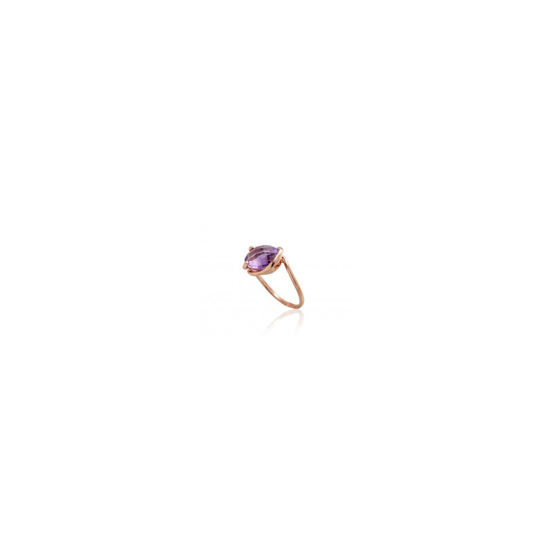 Gold ring 1100958(Au-R)_AM, Red Gold 585°, Amethyst