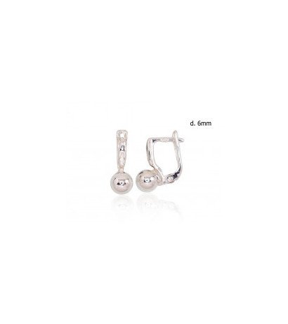 Silver earrings with 'english' lock 2203194, Silver 925°