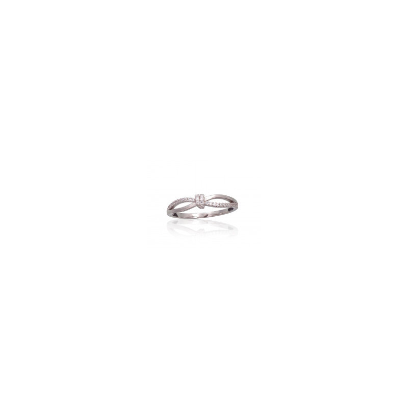 Silver ring 2101800(PRh-Gr)_CZ, Silver 925°, Rhodium (Plating), Zirkons