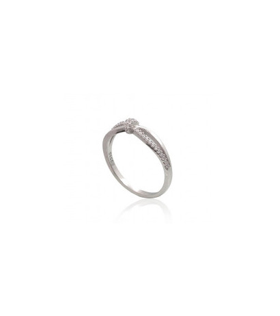 Silver ring 2101800(PRh-Gr)_CZ, Silver 925°, Rhodium (Plating), Zirkons