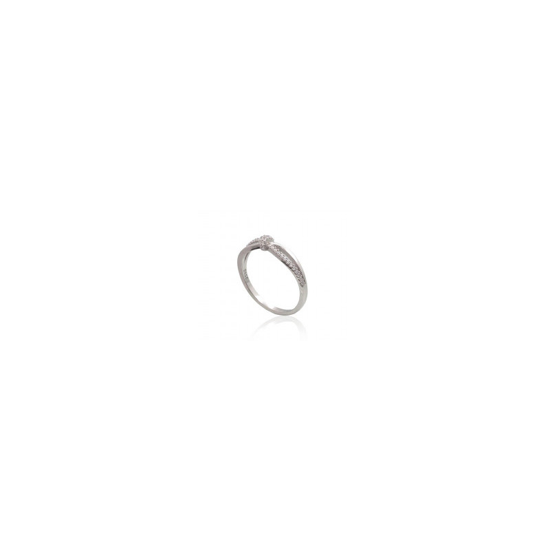 Silver ring 2101800(PRh-Gr)_CZ, Silver 925°, Rhodium (Plating), Zirkons