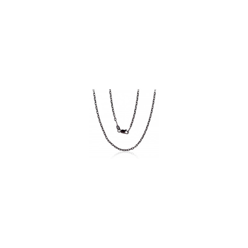 Silver chain Anchor 2.1 mm , diamond cut 2400091(PRh-Bk), Silver 925°, Rhodium (Plating)