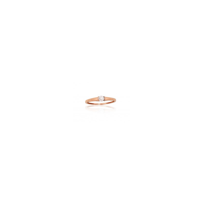 Gold ring 1101046(Au-R+PRh-W)_DI, Red Gold 585°, Rhodium (Plating) , Diamonds