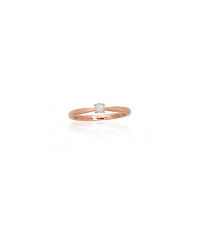 Gold ring 1101047(Au-R+PRh-W)_DI, Red Gold 585°, Rhodium (Plating) , Diamonds