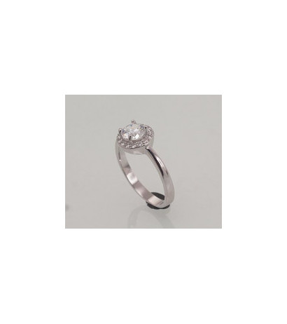 Silver ring 2101469(PRh-Gr)_CZ, Silver 925°, Rhodium (Plating), Zirkons