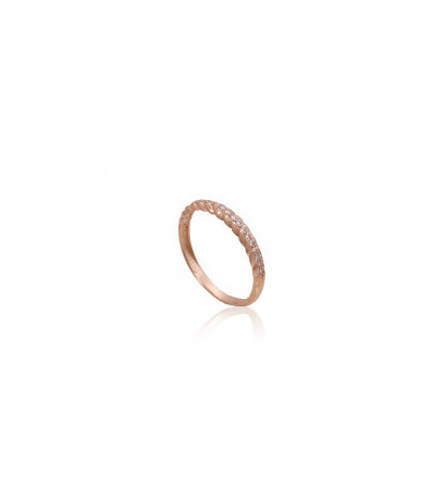 Gold ring 1101070(Au-R)_CZ, Red Gold 585°, Zirkons