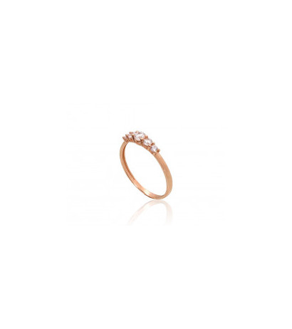 Gold ring 1101071(Au-R)_CZ, Red Gold 585°, Zirkons