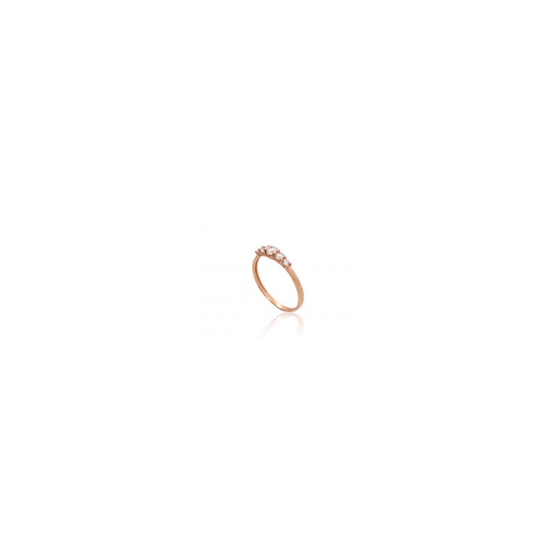 Gold ring 1101071(Au-R)_CZ, Red Gold 585°, Zirkons