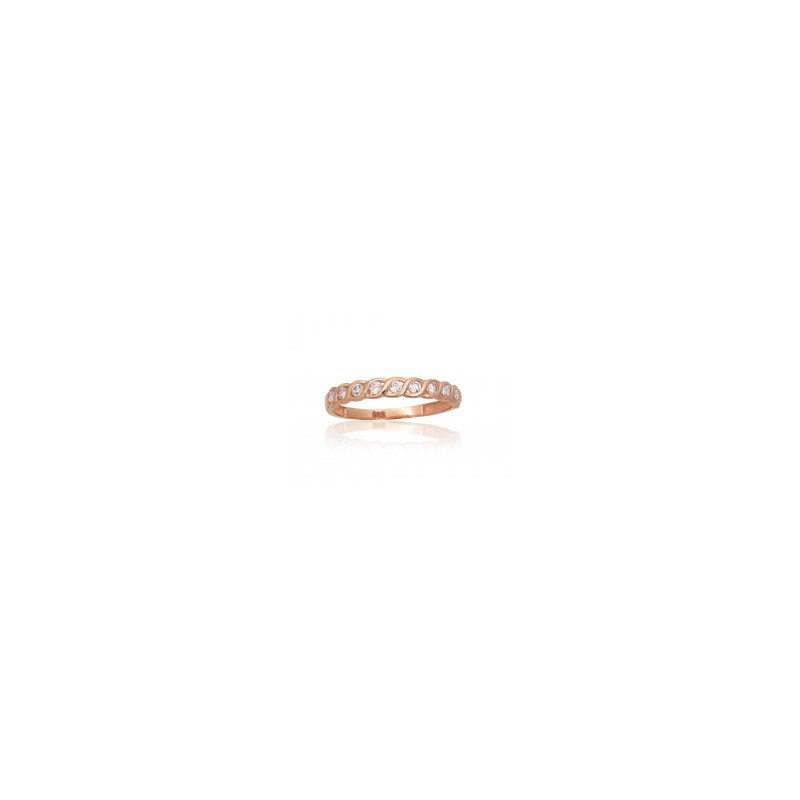 Gold ring 1101072(Au-R)_CZ, Red Gold 585°, Zirkons