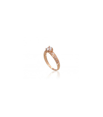 Gold ring 1101079(Au-R)_CZ, Red Gold 585°, Zirkons