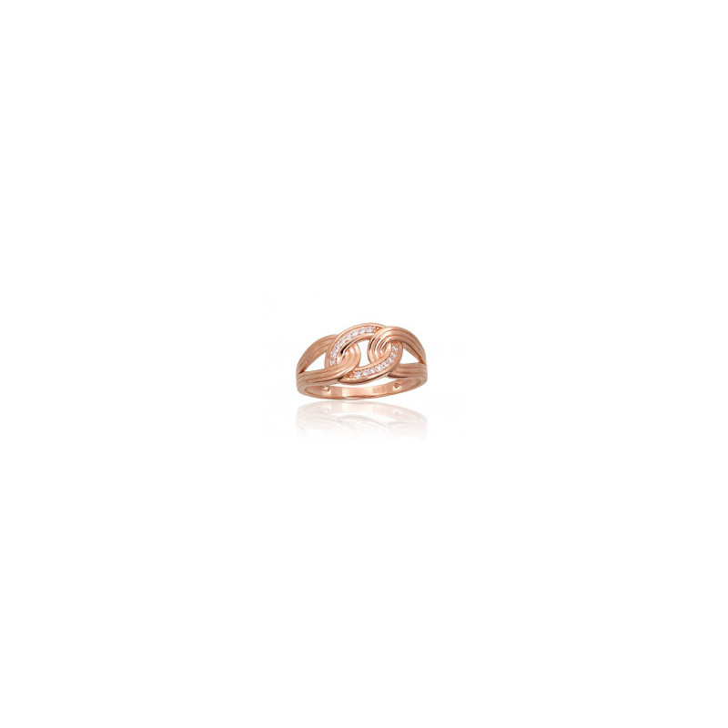 Gold ring 1101082(Au-R)_CZ, Red Gold 585°, Zirkons