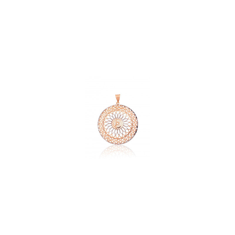 Gold pendant 1300943(Au-R+PRh-W), Red Gold 585°, Rhodium (Plating)