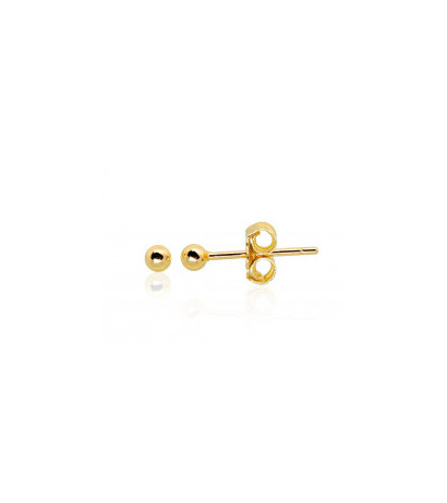 Silver stud earrings 2203470(PAu-Y), Silver 925°, yellow gold (Plating)