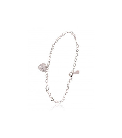 Silver bracelet 2600390(PRh-Gr)_CZ, Silver 925°, Rhodium (Plating), Zirkons